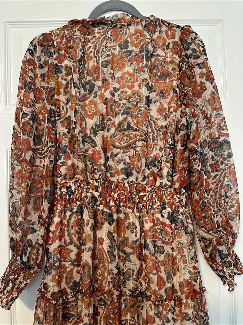 1. State Rust Paisley Tiered Maxi Dress - Picture 7 of 8